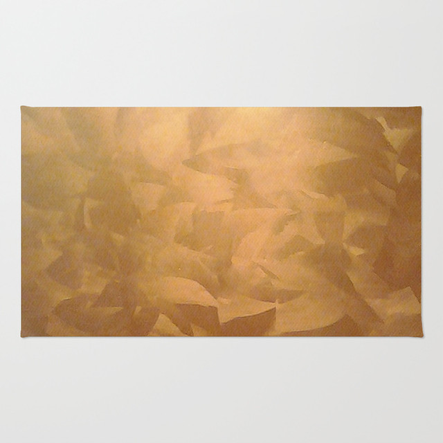 Brushed Copper Metallic Rug Contemporary Area Rugs other metro