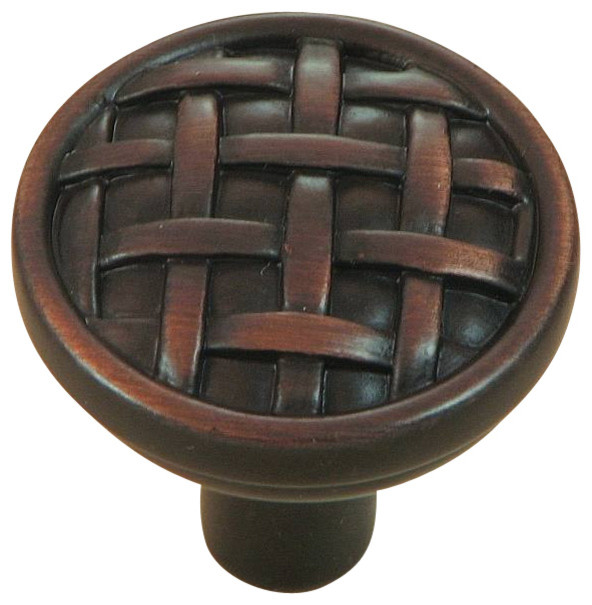 Oil Rubbed Bronze Basket Weave Knob