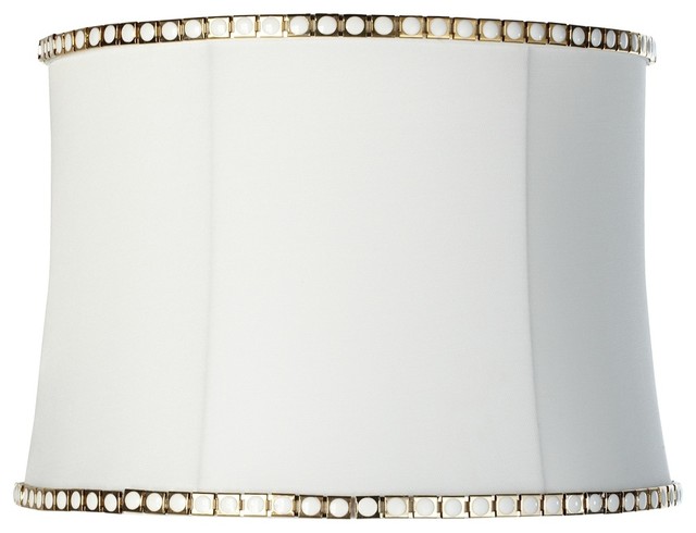 ... White and Gold Shade 12x14x10 (Spider) contemporary-lamp-shades