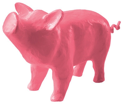 Papier Mache Pig eclectic-kids-decor
