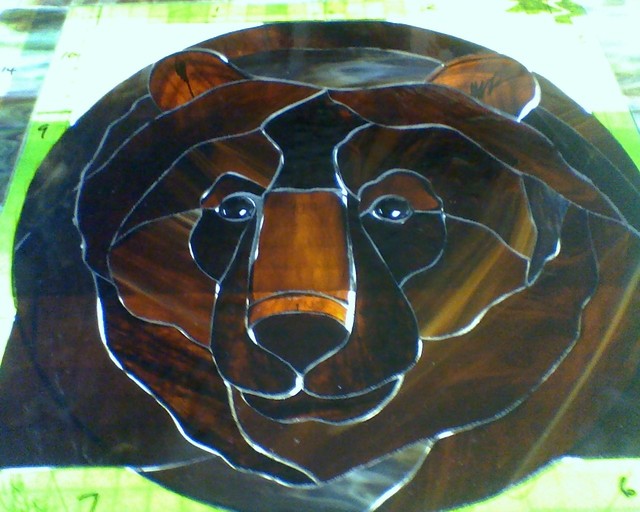 Bear stained glass windows