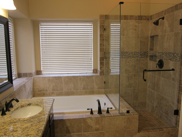 Shower and tub master bathroom remodel - traditional - bathroom ...