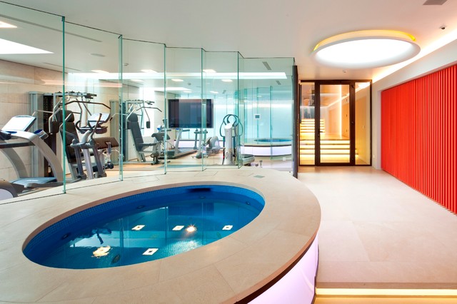 Basement pool in London - modern - home gym - other metro - by ...