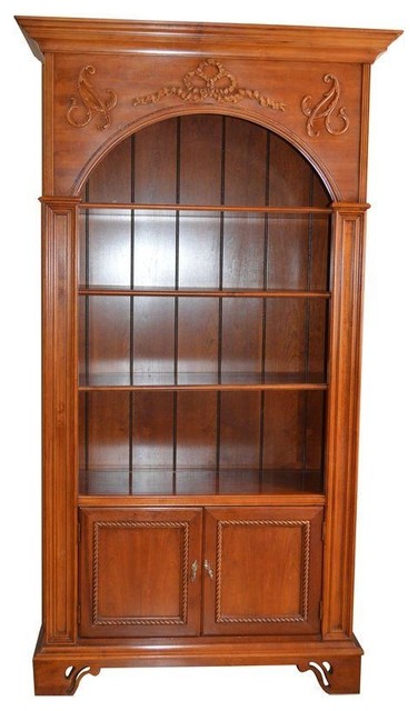 Cherry Wood French Country Bookcase - Modern - Bookcases - by Chairish