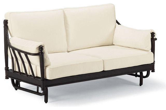 Sorrento Gliding Outdoor Loveseat with Cushions - Frontgate, Patio ...