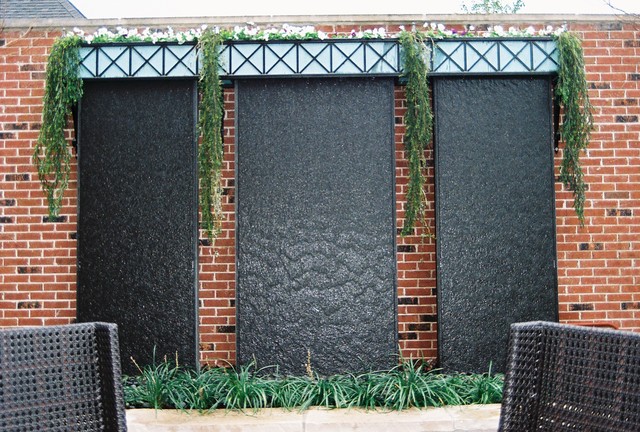 Water Wall traditional patio