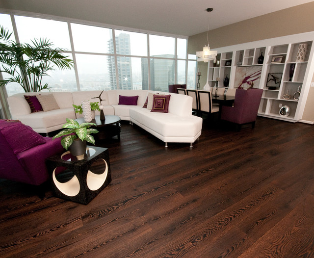 Wide-Plank Wood Floors in Living Rooms - contemporary - living ...