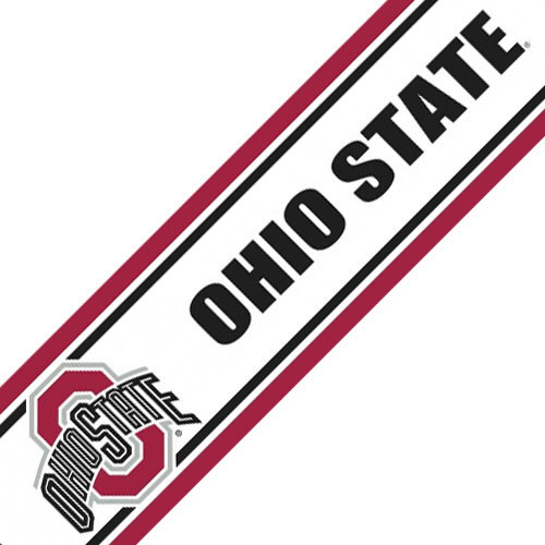 NCAA Ohio State Buckeyes Prepasted Wallpaper Border Roll - Contemporary