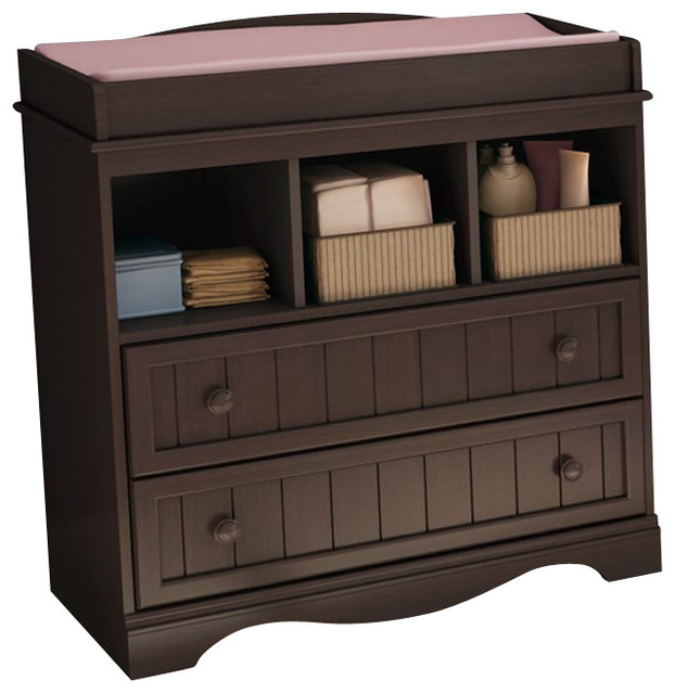 South Shore Handover Changing Table in Espresso Finish Transitional