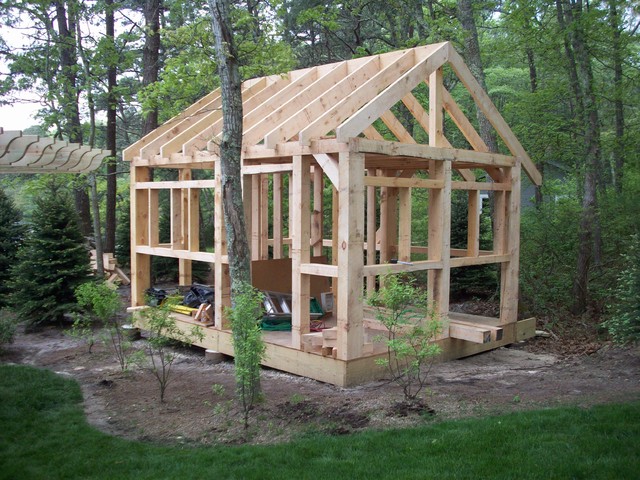 Custom Timber Framed Shed traditional
