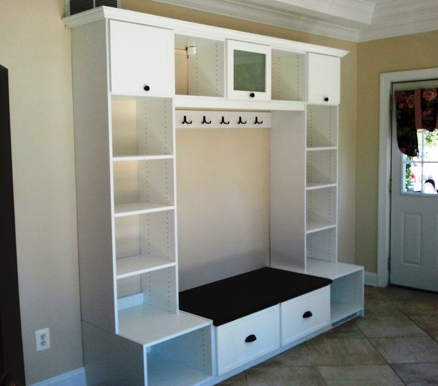 Entryway Storage with Hooks - contemporary - entry - baltimore ...