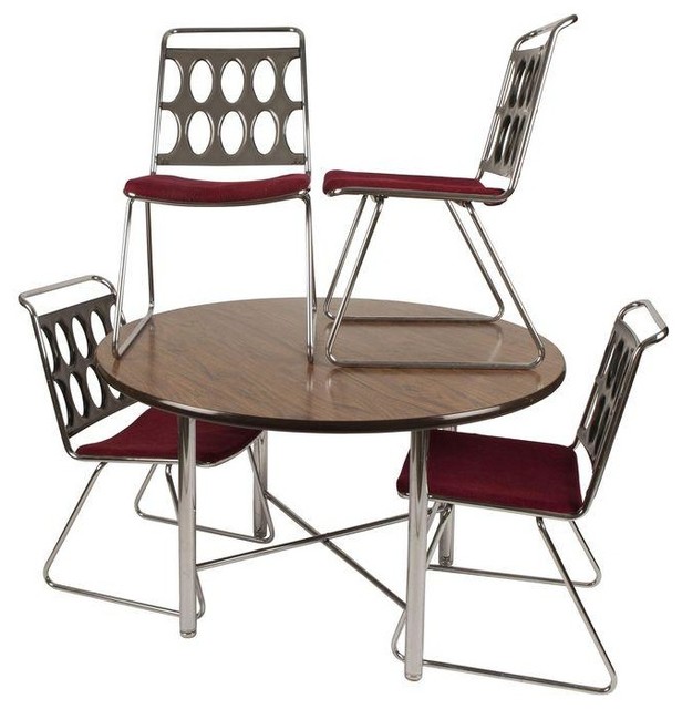 Used Chromcraft Smoked Lucite And Chrome Dinette Midcentury Dining Sets By Chairish 0751