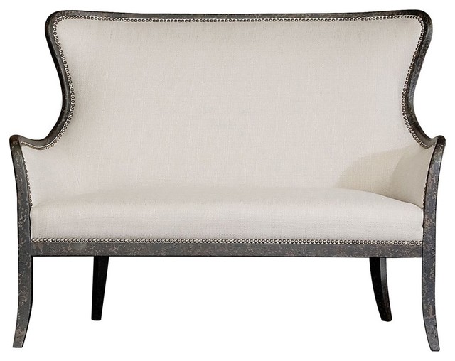 Uttermost Sandy Loveseat Traditional Loveseats by Hayneedle
