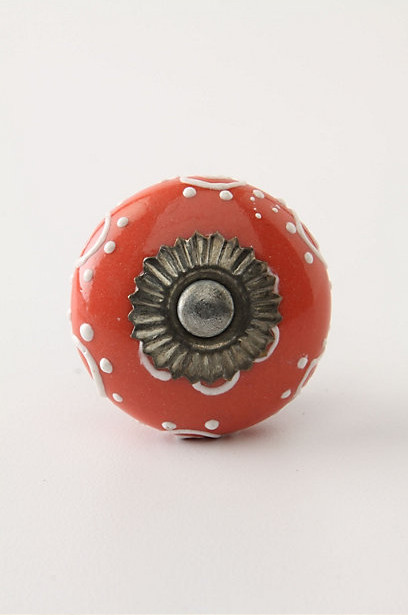 Sunflower Medallion Knob, Coral eclectic knobs