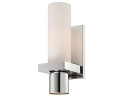 Pillar Collection 1-Light Chrome Wall Sconce contemporary-wall-sconces