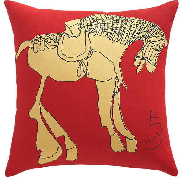 Horse Pillow Eclectic Decorative Pillows by CB2