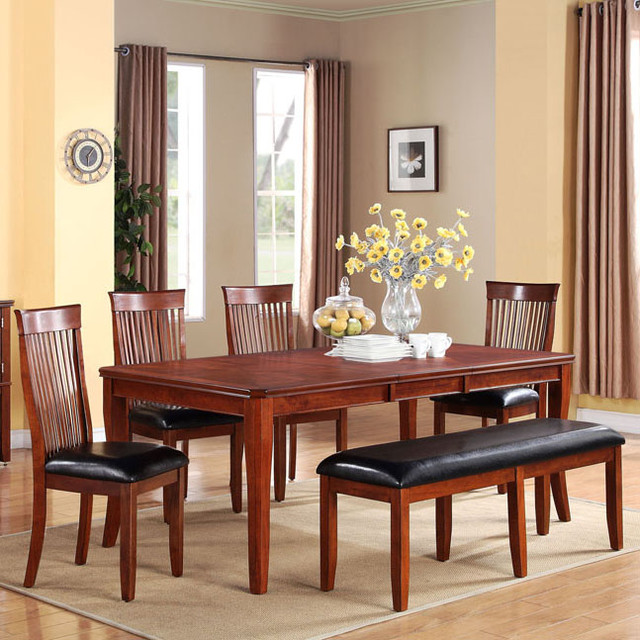 Standard Furniture Regency 6 Piece Dining Room Set in Sienna Brown