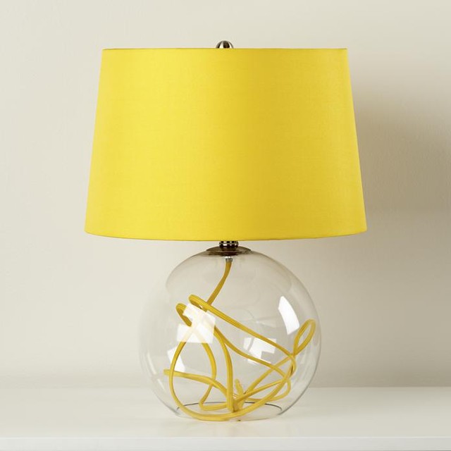 Crystal Ball Table Lamp, Yellow - Contemporary - Table Lamps - by The