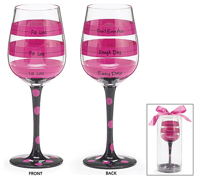Fill to the Line Wine Glass Witty Decorative Cup Fun For Any