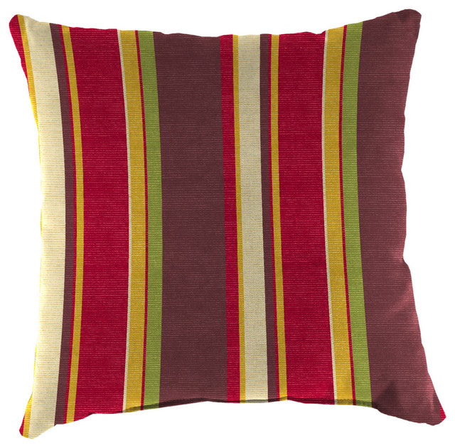 Alvarado Stripe Eggplant 20"x20" Toss Pillow Transitional