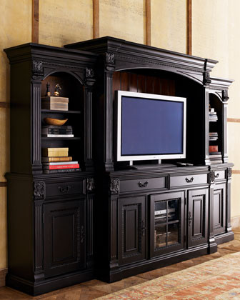 Media Wall Unit   traditional   media storage   by Horchow