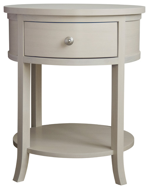 Carlisle Round Bedside Table - Transitional - Nightstands And Bedside