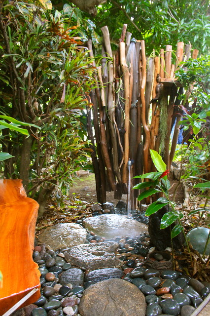 Indoor/Outdoor Showers - Tropical - Landscape - hawaii - by Natural