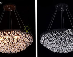 Crystal and Iron Pendant lighting in painted Finish contemporary pendant lighting