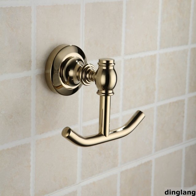 Chrome And Polished Brass Bathroom Towel Bars