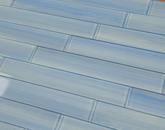 Big Blue 2x12 Glass Subway Tile for Kitchen Backsplash or Bathroom from Bodesi contemporary bathroom tile