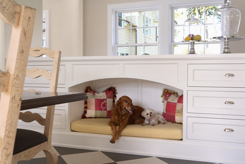 House design ideas- Pet Beds. Pet-tastic house design idea is this pet bed island big enough for more than one pet.