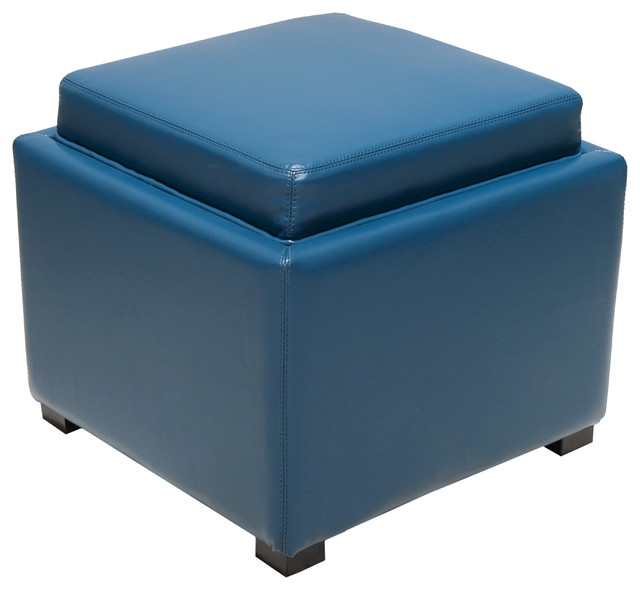 Bray Square Storage Ottoman Blue Footstools And Ottomans by I.O