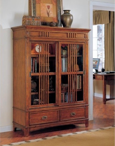 Martin kathy ireland Mission Hills Sliding Door Wood Bookcase ...