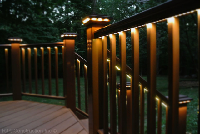 Deck with Rail Lighting - traditional - porch - dc metro - by RJK 