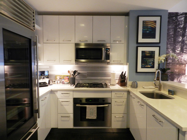 My Houzz: Bachelor39;s NYC Pad  Contemporary  Kitchen 