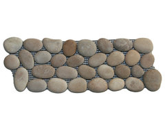 Java Tan Pebble Tile Border modern-tile