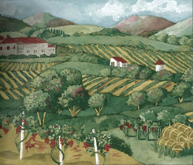 Green Farm Garden Wallpaper Border Farmhouse Wallpaper by