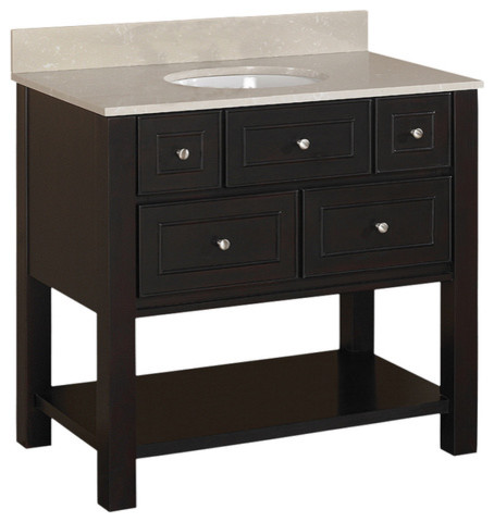 Espresso Hagen Bath Vanity With Top  Contemporary  Bathroom Vanities 