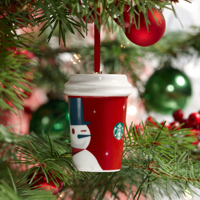 Starbucks 2012 Holiday Ornament, Red Cup Eclectic Christmas