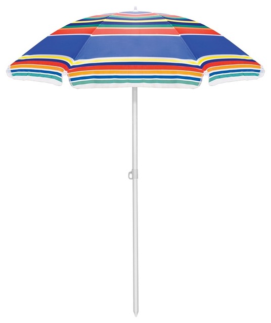 Contemporary Multi Colored Striped 6 Patio Umbrella Contemporary Outdoor Umbrellas 0158