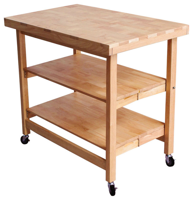 Folding Kitchen Cart Winsome Foldable Butcher Block Light