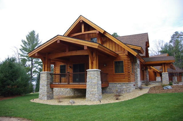Timber Frame in Eagle River, WI - Traditional - Exterior - other metro 