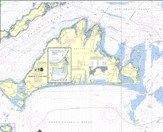 Nautical Chart Of Martha's Vineyard