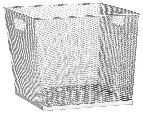 Silver Mesh Bin Modern Storage Bins And Boxes By Crateandbarrel 9772