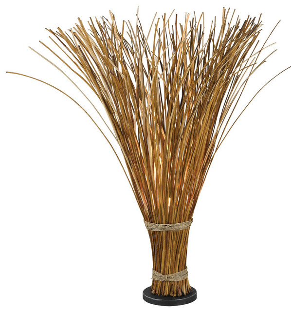 Sheaf Natural Reed Floor Lamp - Tropical - Floor Lamps - by Dexter Sykes