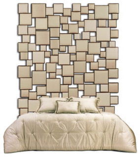 Upholstered Squares Head Board contemporary headboards