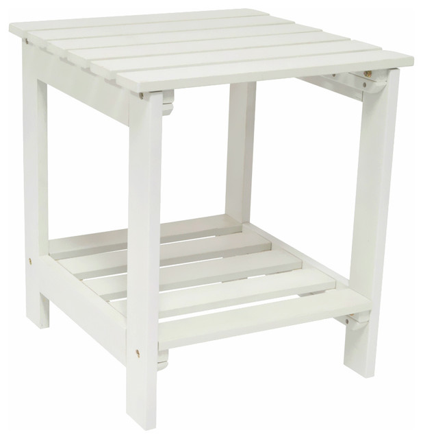 modern outdoor side table white