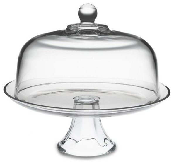Glass Domed Cake Plate/Punch Bowl Traditional Dessert And Cake