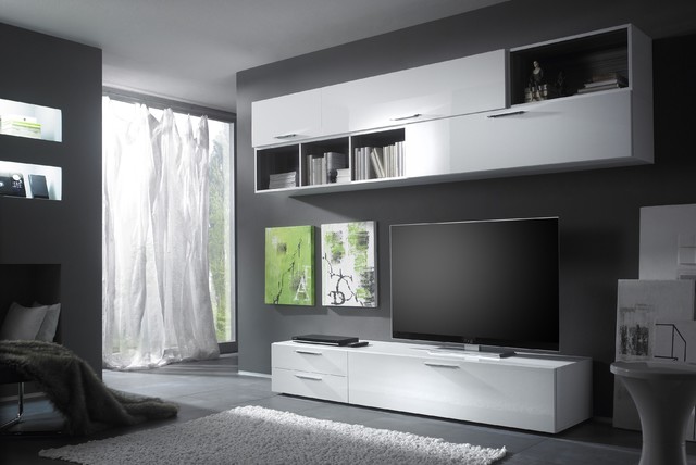 Modern Wall Unit TV Media Entertainment Center Club Composition 7 ...