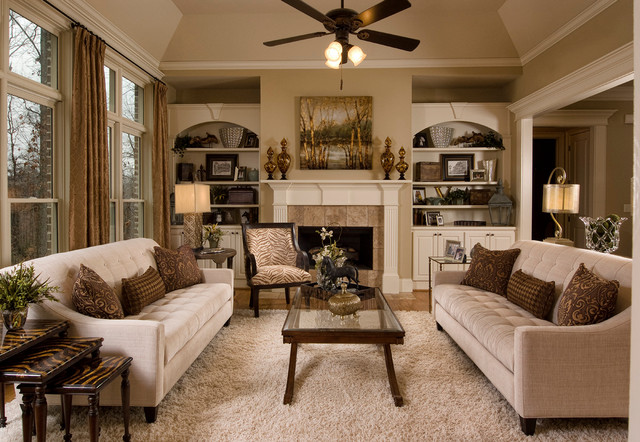Living Room Traditional And Mid-Centary